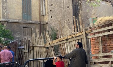 انهيار عقار خالي من السكان بقصر النيل