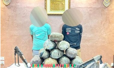 سقوط مسجلين حطر بحوزتهما 50 كيلو بانجو وبندقيتان بالدقهلية