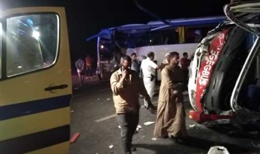 بينهم أجانب.. إصابة 27 شخص في حادث تصادم بالبحيرة