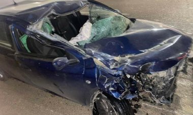 نجل جمال الغندور ينجو من حادث مروع| صور