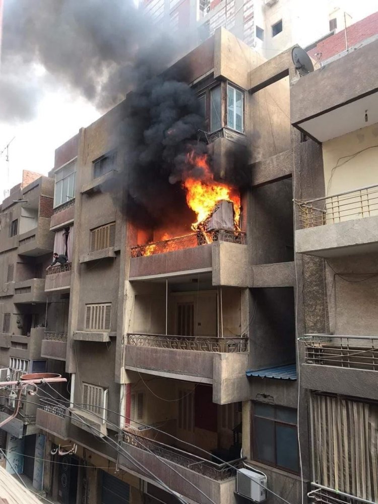 مصرع طفل في حريق شقة سكنية بمنطقة إمبابة في الجيزة