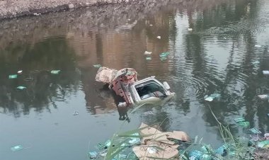 إصابة شخصان إثر انقلاب سيارة ملاكي في ترعة بالبدرشين