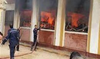 السيطرة على حريق بمدرسة في أرض اللواء دون إصابات