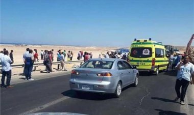 إصابة 4 أشخاص في حادث تصادم بطريق (إسكندرية - الصحراوي)