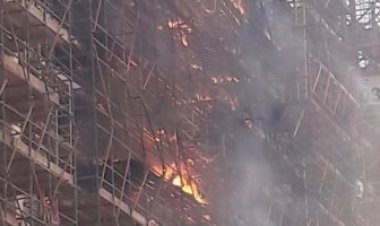 إخماد حريق سقالات وشادات خشبية بمحور ترعة الزمر بفيصل 