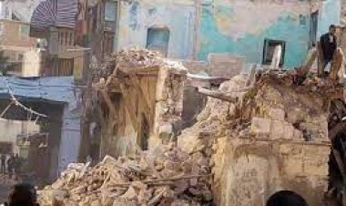 مصرع عاملين انهار عليهما منزل أثناء هدمه ببني سويف 