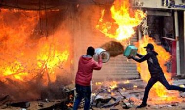 إخماد حريق داخل محل تجاري فى مدينة السلام دون إصابات