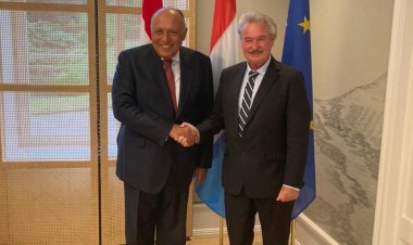 سامح شكري يلتقي وزير خارجية لوكسمبورج