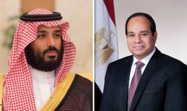 بالفيديو| لحظة استقبال الرئيس السيسي لولي العهد السعودي