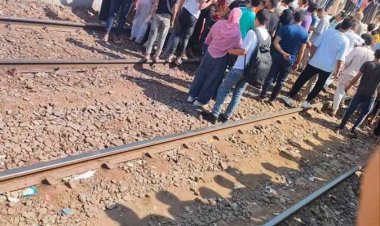 انقلاب قطار بضائع محمل قمح بالبحيرة