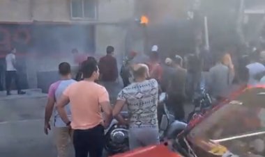 بالصور..  حريق يلتهم كافية بأكتوبر دون وقوع إصابات