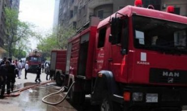 إخماد حريق داخل مطعم مأكولات بحرية شهير بشارع البحر الأعظم