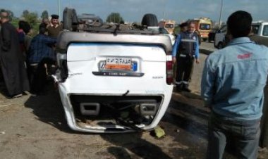 مصرع وإصابة 10 أشخاص بينهم شقيقين في حادث سير بكفر الشيخ (أسماء)