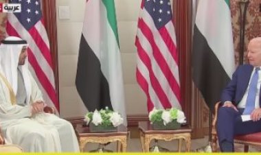 الشيخ محمد بن زايد  يلتقي الرئيس الأمريكي قبيل انطلاق قمة جدة