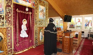 البابا تواضروس الثاني يزور كنيسة الشهيدين دميانة وأبانوب خلال زيارته فيينا