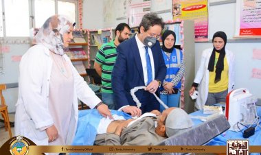 أجهزة أشعة وتحاليل وعيادات نفسية للأطفال متنقلة بقافلة جامعة طنطا بكفر الزيات