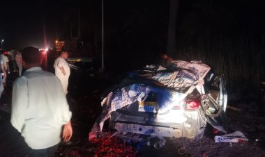 خاص| رحلة مصيف تنتهي بمصرع 4 شباب في حادث تصادم  بكفر الشيخ