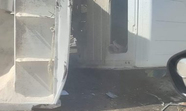 حادث تصادم بين عدد من السيارات أعلى الطريق الدائري الأوسطى.. صور