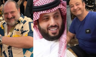 عمرو أديب وخالد الصاوي في ضيافة المستشار تركي آل الشيخ بالرياض