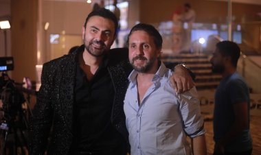 دنيا سمير غانم وزوجها وهشام ماجد أبطال فيلم «تسليم أهالي» يحتفلون مع الجمهور