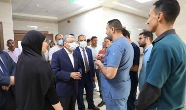 محافظ المنيا يتفقد وحدة التصلب المتعدد بمستشفي سمالوط التخصصي