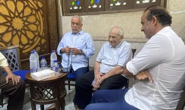 بالصور.. عزاء رجاء حسين بمسجد الحامدية الشاذلية