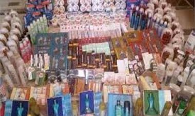 ضبط  92 ألف عبوة مستحضرات تجميل مجهولة المصدر بالموسكي