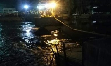 انهيار كوبري العزيزية بالشرقية.. وسقوط سيدة وطفلتها بمياه بحر مويس