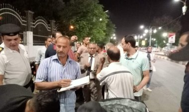 تحرير 8 محاضر إشغال خلال حملة بكورنيش مدينة المنيا
