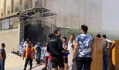 بيان عاجل من مطرانية شرق المنيا حول حريق كنيسة الأنبا بيشوي 