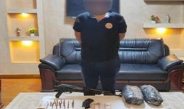 سقوط عنصر إجرامي بحوزته «سلاح ناري وبانجو وهيروين وحشيش» ببنها