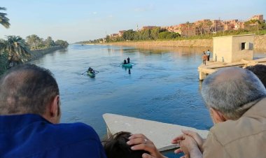 انتشال جثة شاب لقى مصرعه غرقًا بمياه الرياح التوفيقي بالقليوبية