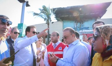 عاجل| وزير الصحة يقطع زيارته بالإسكندرية ويتابع حريق كارفور