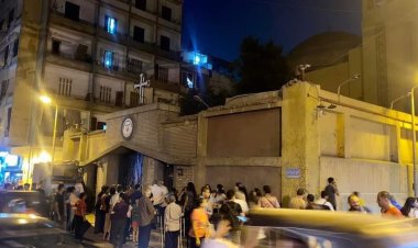 بالصور..إخماد حريق بكنيسة مارجرجس في شبرا