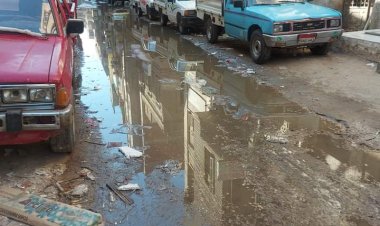 مياه الصرف الصحي تغرق شارع جميل ببنها 