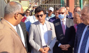 وزير الشباب والرياضة ومحافظ القليوبية يتفقدان نادى القناطر الخيرية