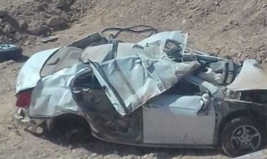 مصرع شاب وفتاة في انقلاب سيارة ملاكي بالكيلو 150 طريق الواحات