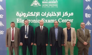 رئيس جامعة بنها يتفقد المرحلة الثالثة لمبادرة أشبال مصر الرقمية   