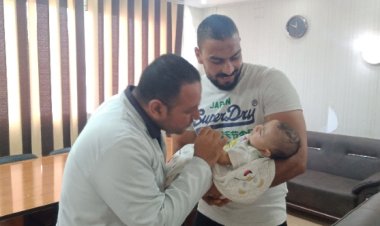 نجاح عملية استخراج جسم معدني غريب من «مرىء» طفل رضيع ببنها.. صور