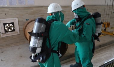 مياه أسيوط تجري سيناريو محاكاة للتعامل مع تسريب غاز الكلور