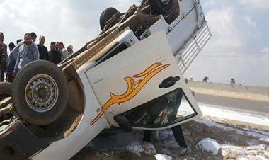 انقلاب سيارة «ربع نقل» بطريق المريوطية دون وقوع إصابات