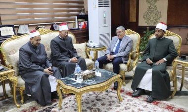 محافظ المنيا يستقبل وفد قافلة «الدعوة» بمجمع البحوث الإسلامية