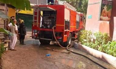 تفحم سيارة داخل جراج عقار في الإسكندرية