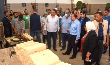 محافظ الإسكندرية يتفقد تطوير ورشة النجارة بالحضرة
