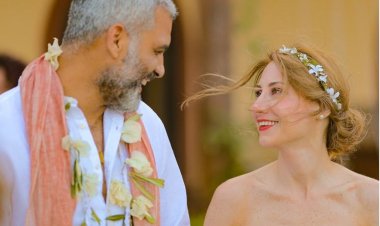 «نظرتك بتخليني مبسوط».. هاني عادل يتغزل في زوجته دياموند بو عبود