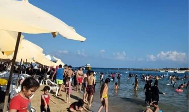 رفع الرايات الخضراء على شواطئ القطاع الشرقي والصفراء على الغربي بالإسكندرية