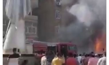 اندلاع حريق بأحد محال مركز البلينا في سوهاج