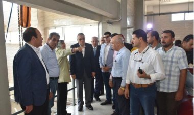 محافظ الشرقية يعطي إشارة بدء التشغيل التجريبي لمحطة تنقية مياه الشرب بأبو كبير