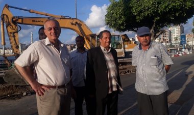 رئيس مياه دمياط يتفقد أعمال إحلال وتجديد خط كورنيش النيل