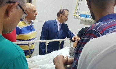 وكيل صحة المنوفية يطمئن على المصابين فى حادث سيارة على الطريق الزراعي بالمنوفية